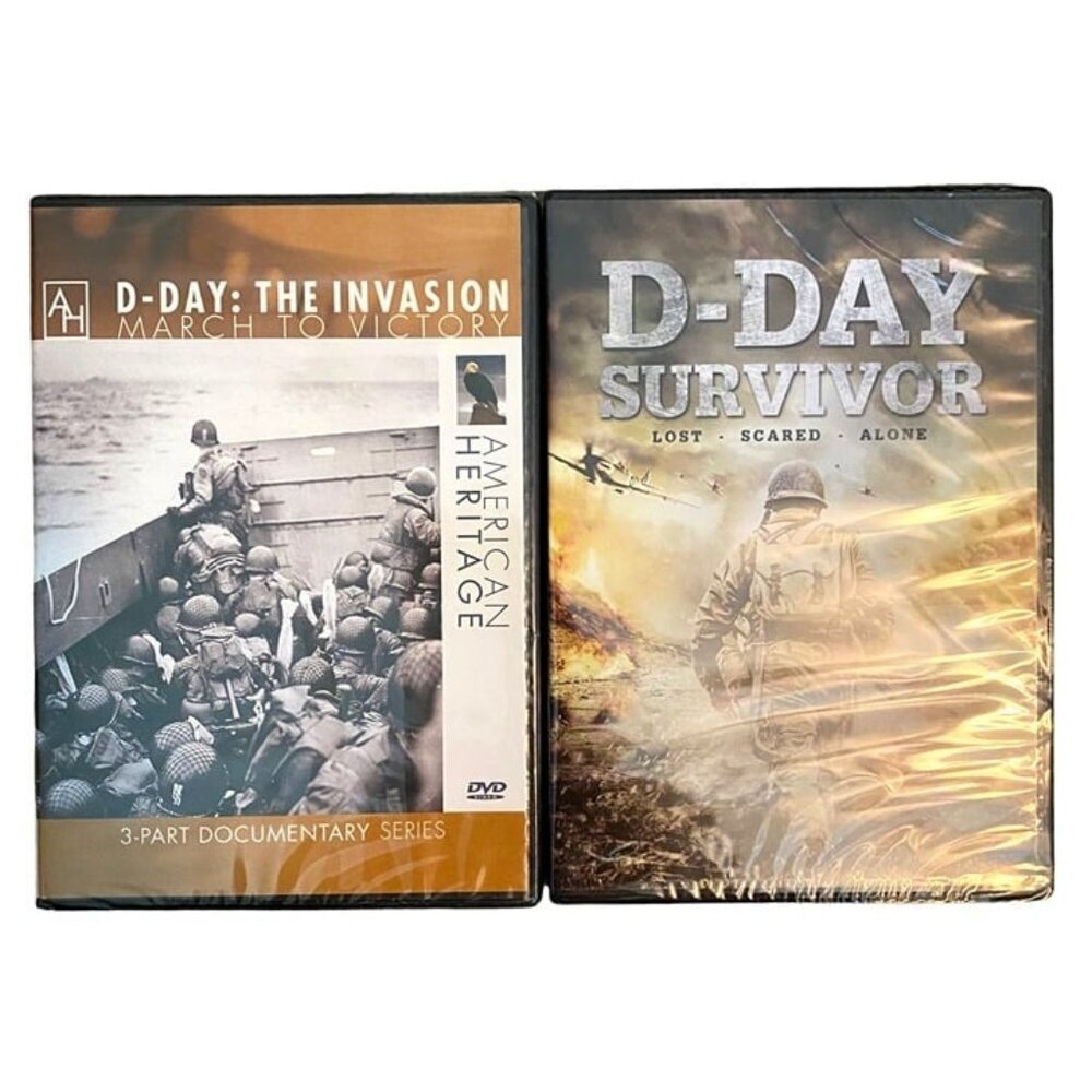 D-Day WWII DVD Lot D-Day Survivor Movie D-Day The Invasion March to Victory NEW
